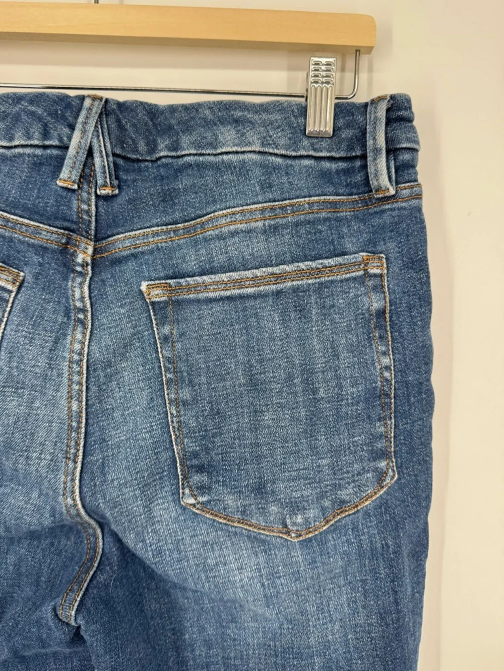 Good American Good Classic Skinny Jeans Distressed Indigo207 Size 14/32
